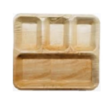 Load image into Gallery viewer, SDPMart Premium Leaf Plates - 10x9" Partition - U3L1 - 25 Nos